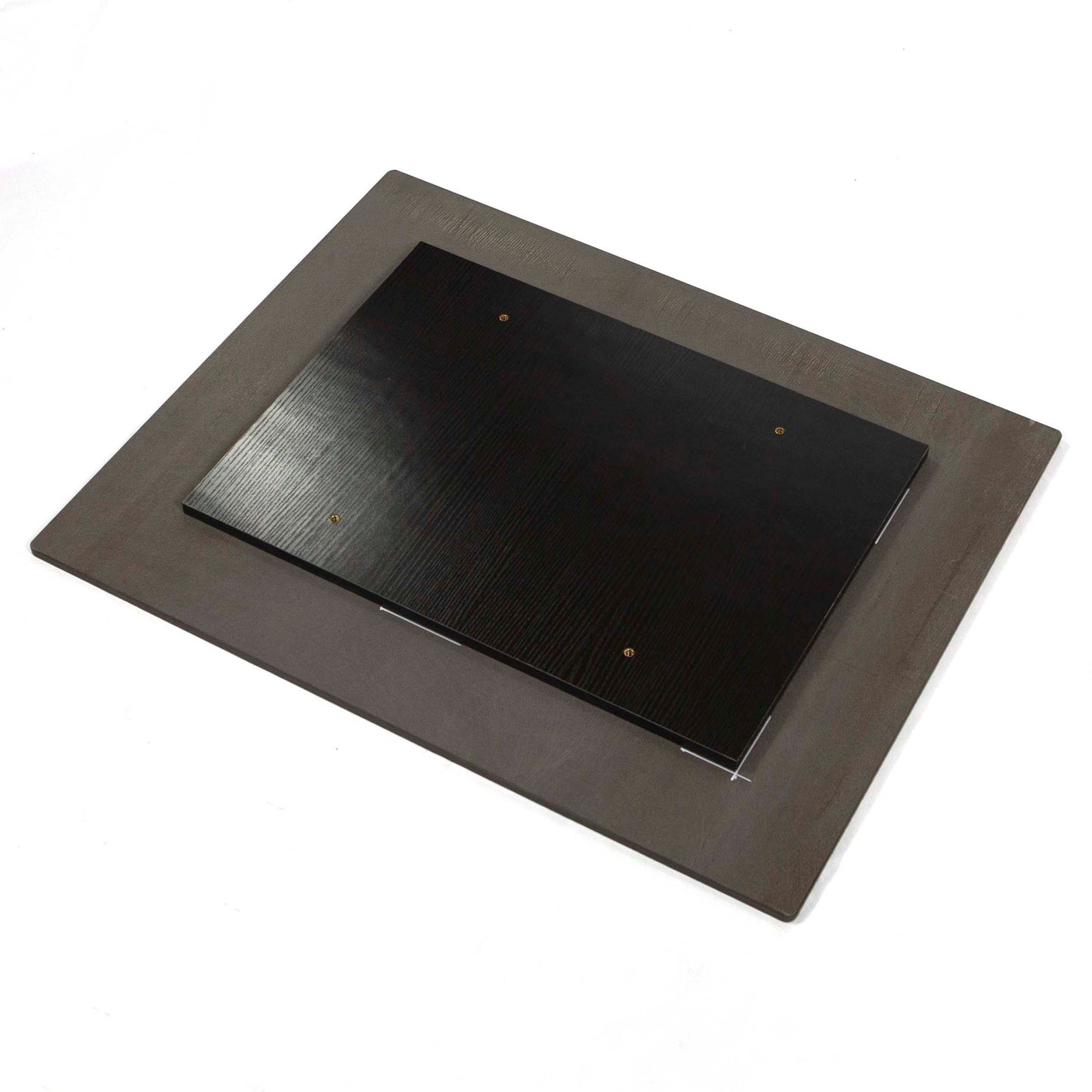 24" x 30" black sintered stone table tops back side