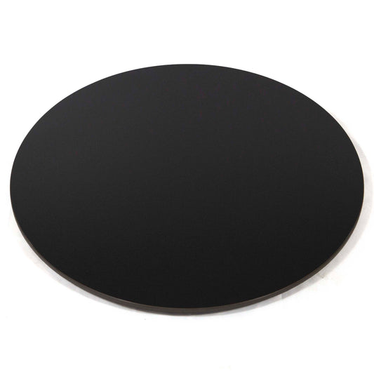 24" round black sintered stone table tops