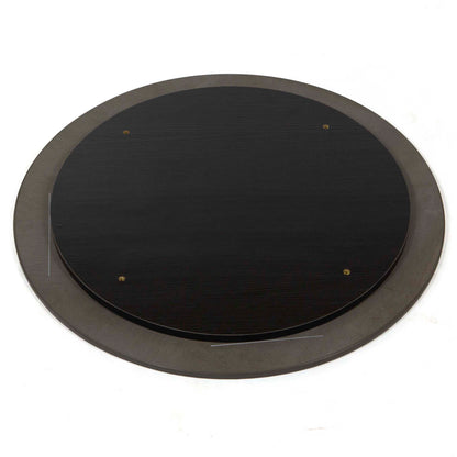 24" round black sintered stone table tops back side