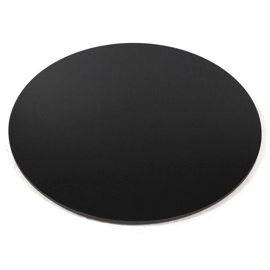 30" round black sintered stone table tops