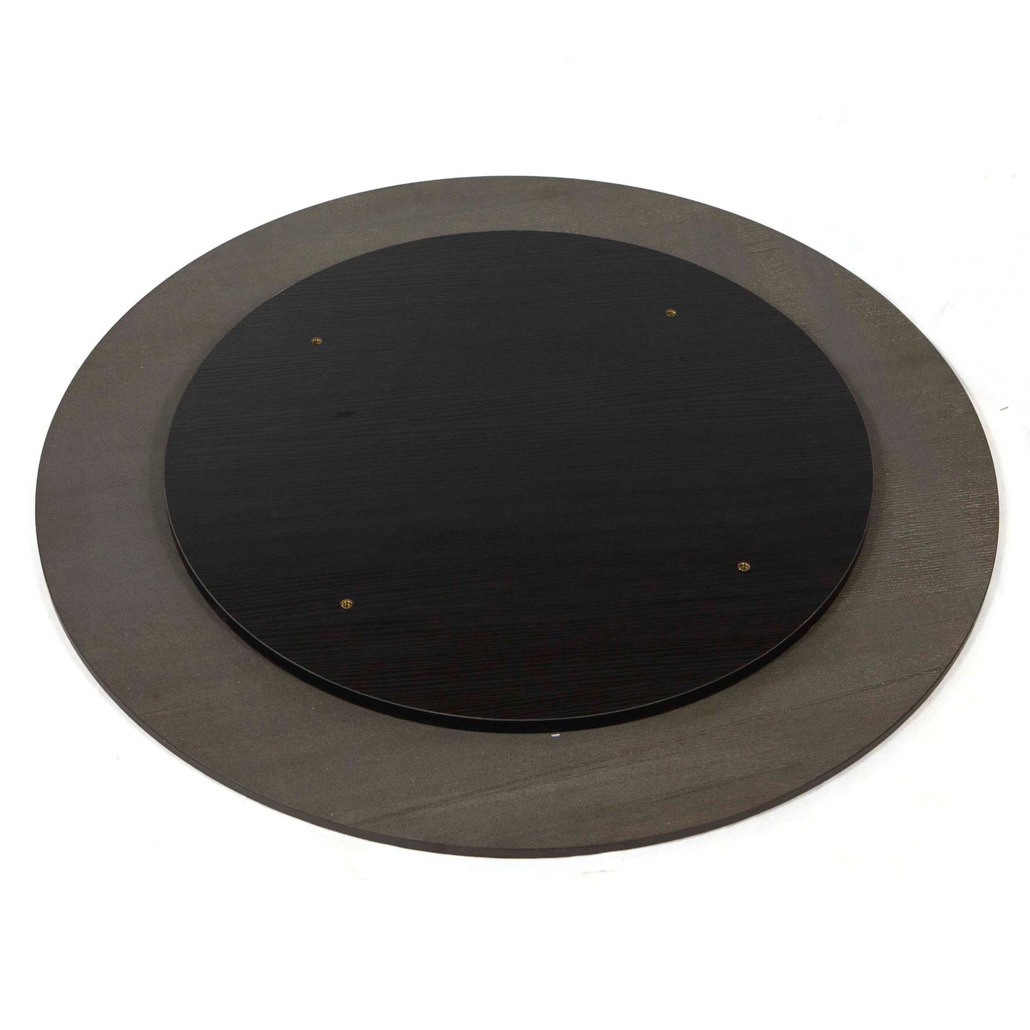30" round black sintered stone table tops back side