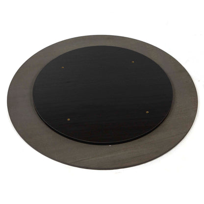 30" round black sintered stone table tops back side