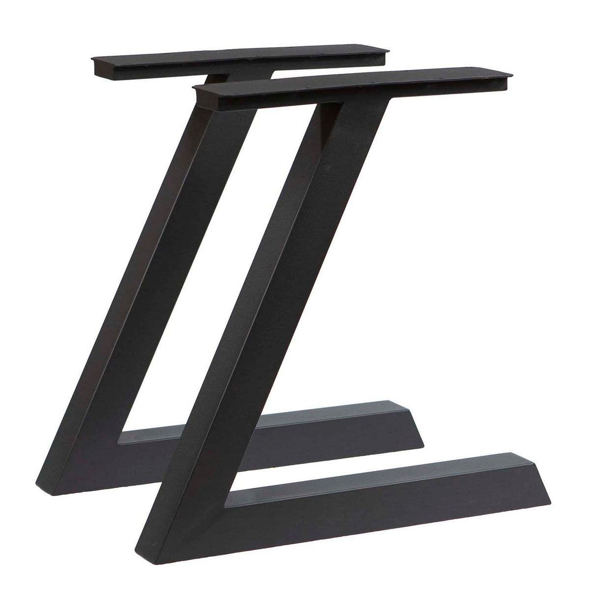 L-shaped metal dining table legs