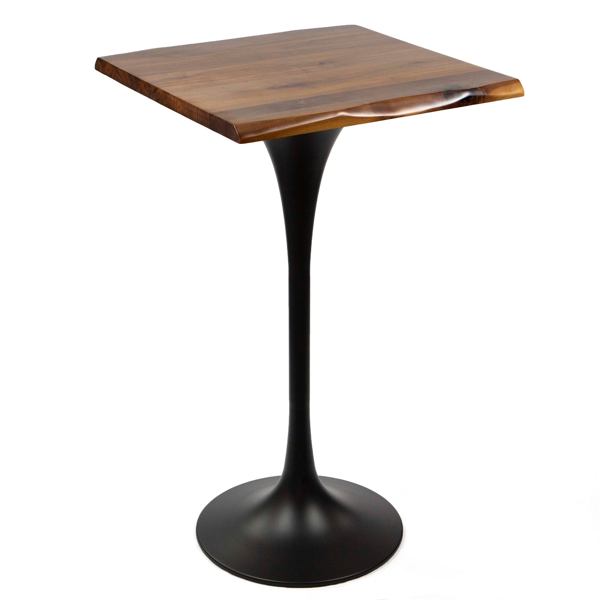solid black walnut bar height bistro table