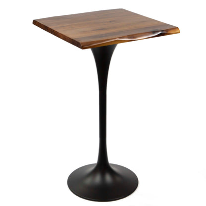 solid black walnut bar height bistro table