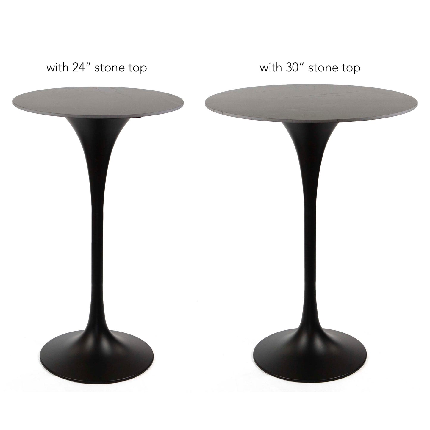 bar height tulip shaped pub tables