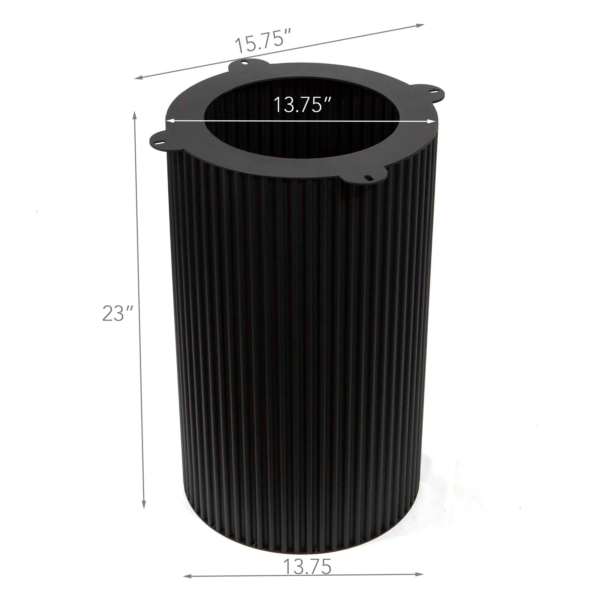 fluted round side table base