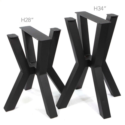 MCM counter height dining table base