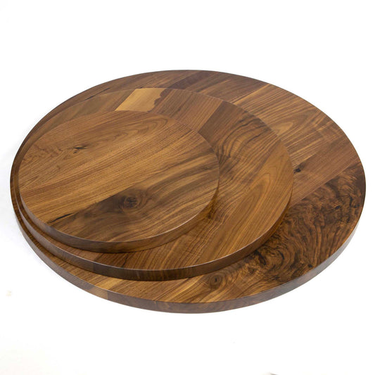 round black walnut table top