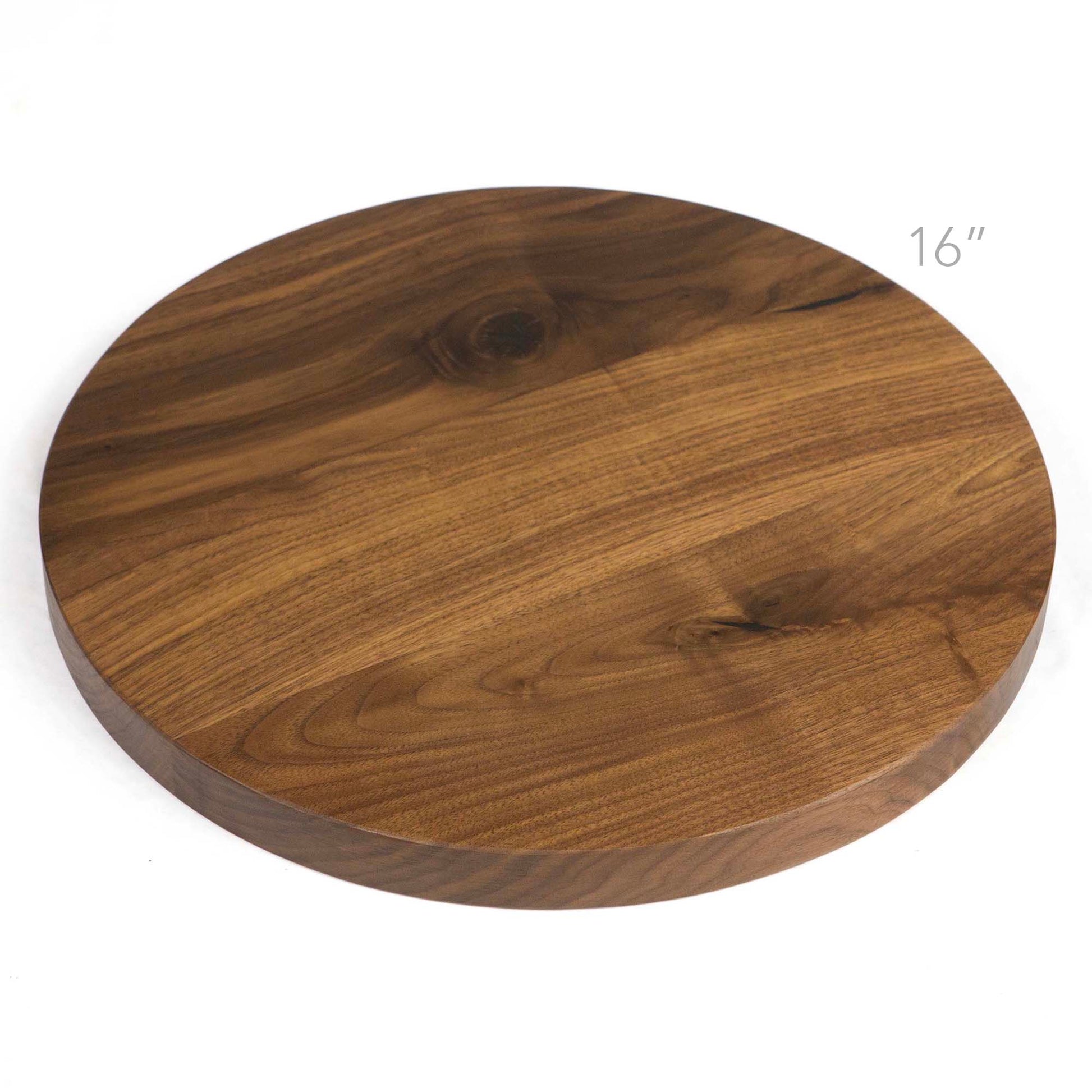 round black walnut table top 16"