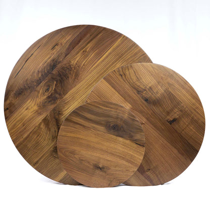 round black walnut table top