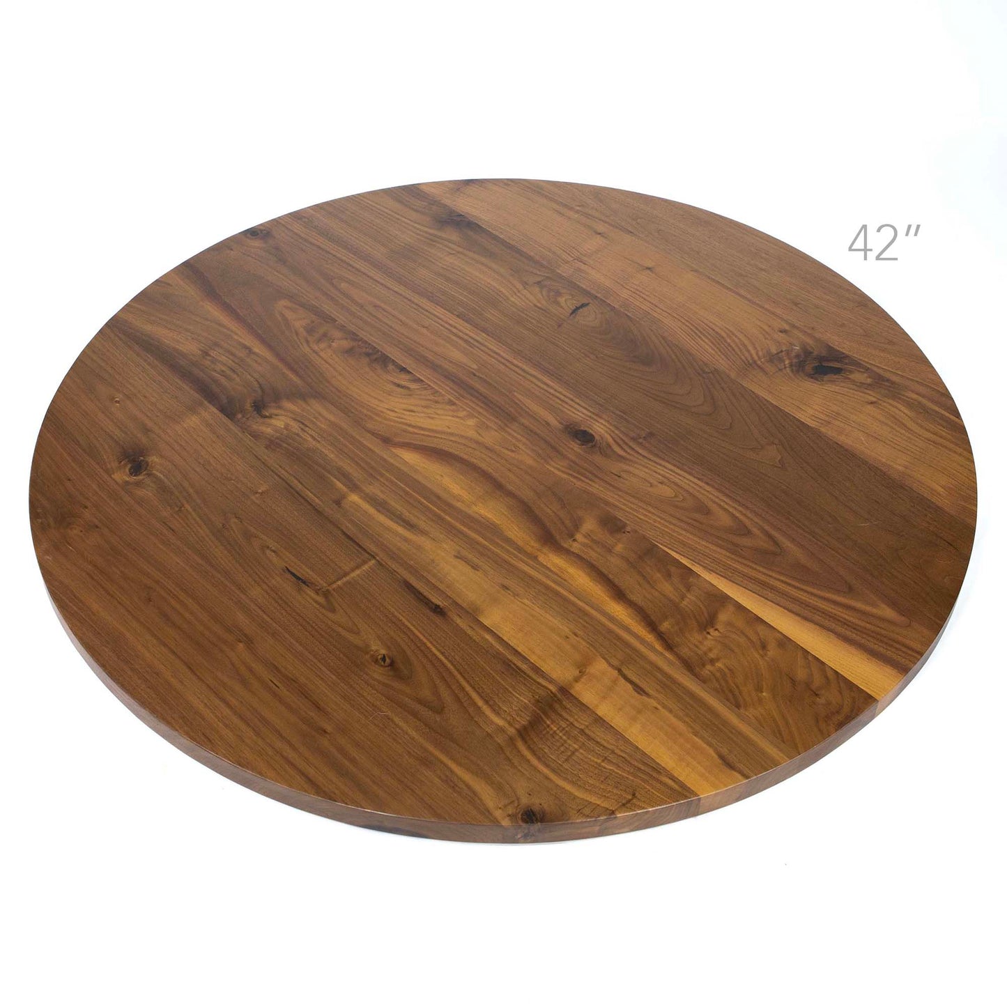 round black walnut table top 42"