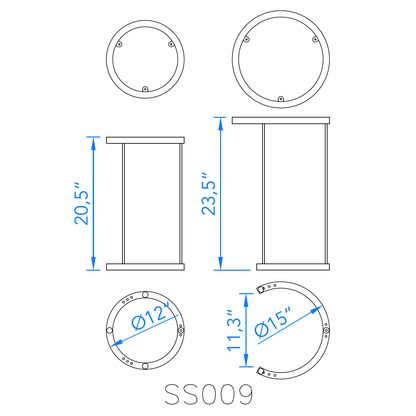 9-Pin Round Nesting Side Table Legs #SS009 Set/2