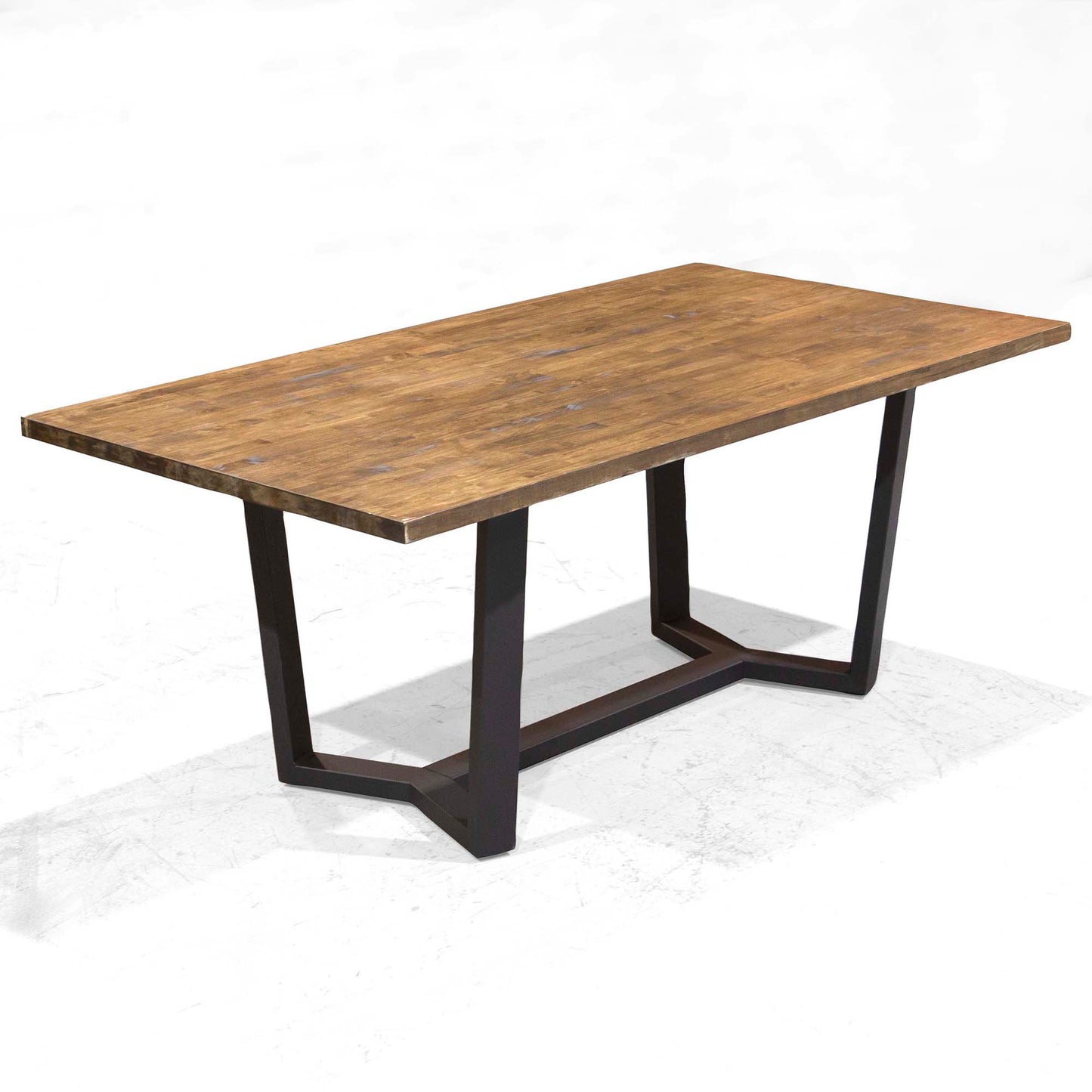 dining table with stretcher cross bar