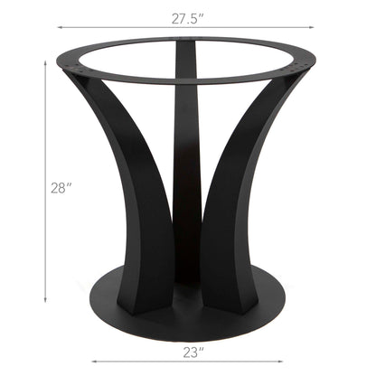 H28" 3-Tulip Shaped Dining Table Base #SS029