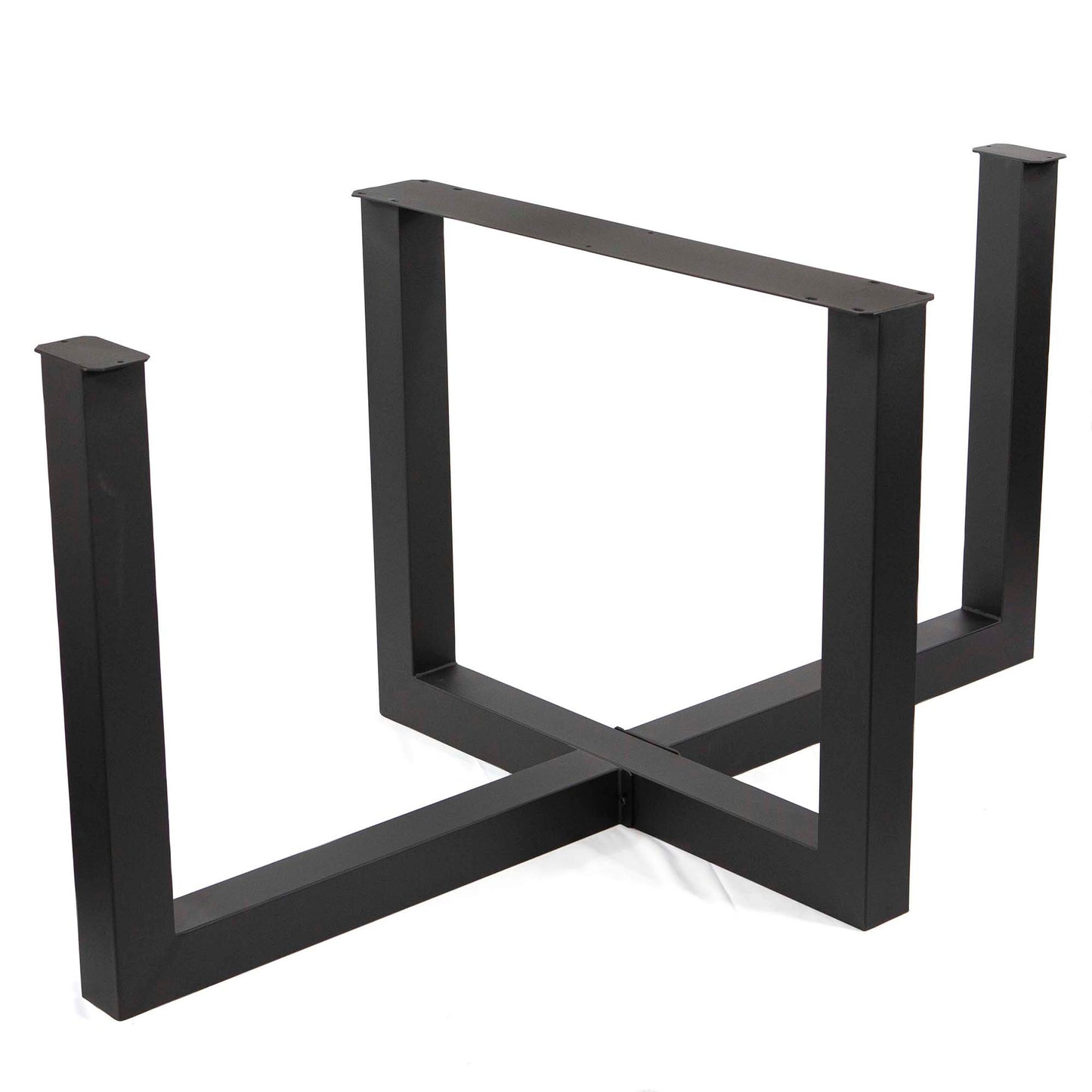 Cross U-Shaped Dining Table Base, Made in 3"x3" Tubing, #SS1415