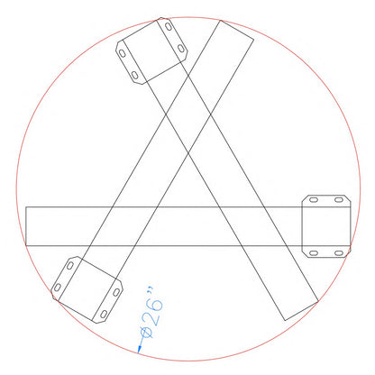 Tripod Round Dining Table Base #SS1713