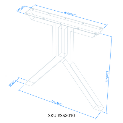 Wishbone Shaped Dining Table Legs, 1 Pair #SS2010