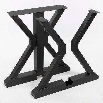 Round Dining Table Legs, 1 Set, Metal Trestle Shape #SS511