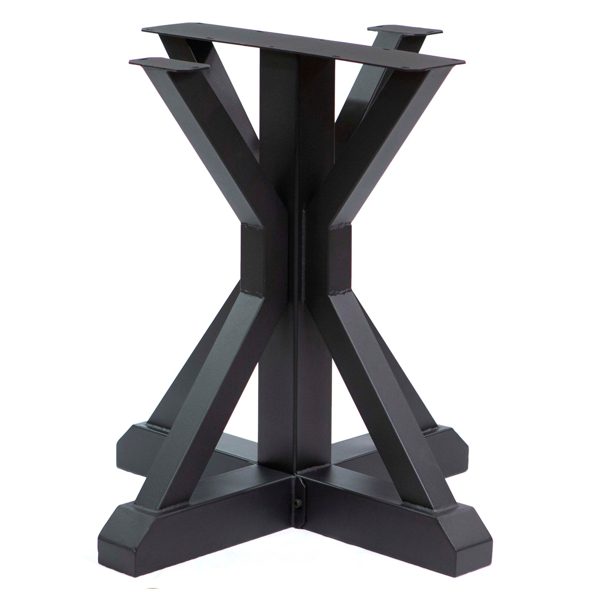 trestle style round dining table base