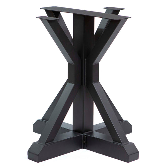 trestle style round dining table base