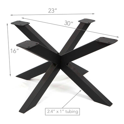 extra wide starburst round coffee table base