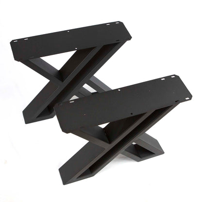 double x shaped coffee table legs