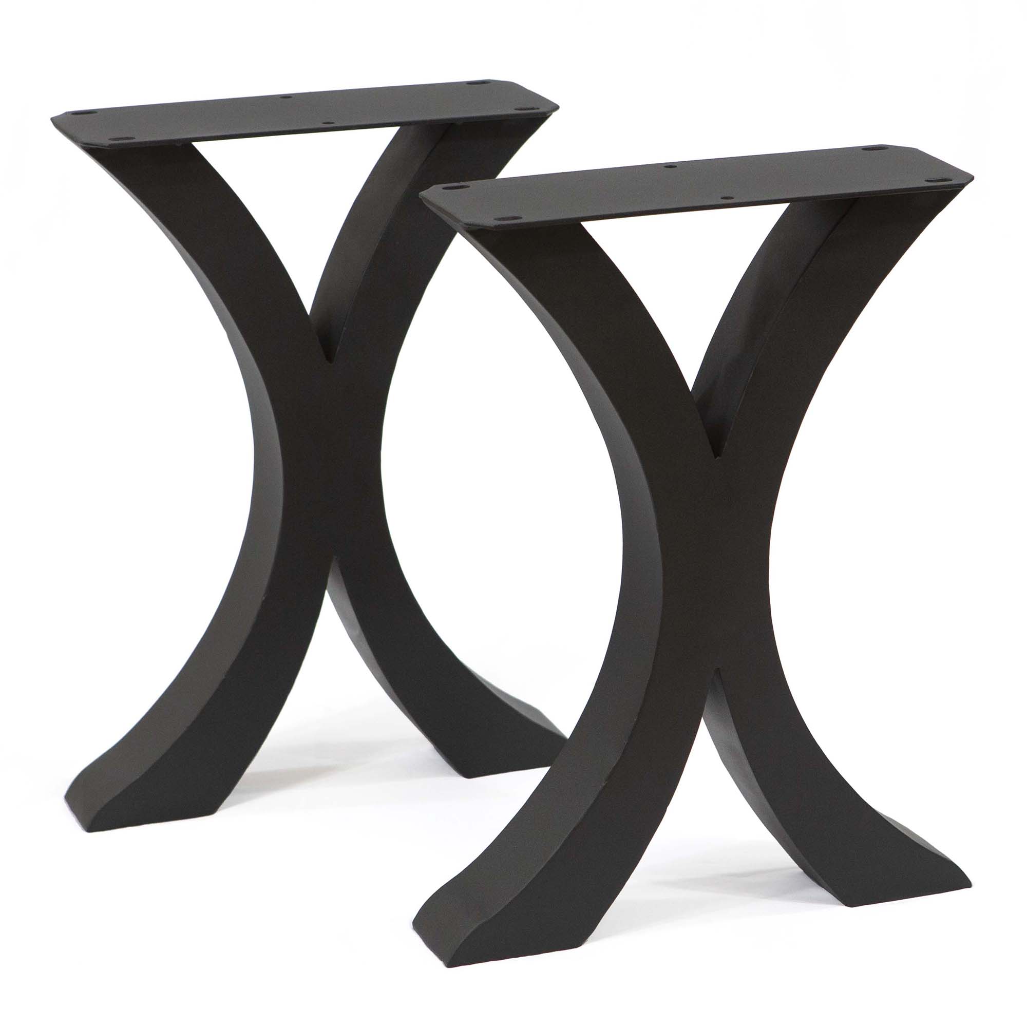 Flowy X-Shaped Bench Legs, 1 Pair #ST3013E – Rusty Design Canada
