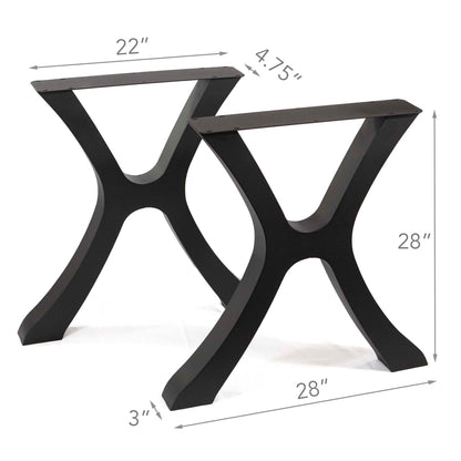 Flowy Cross Dining Table Legs, #ST3017