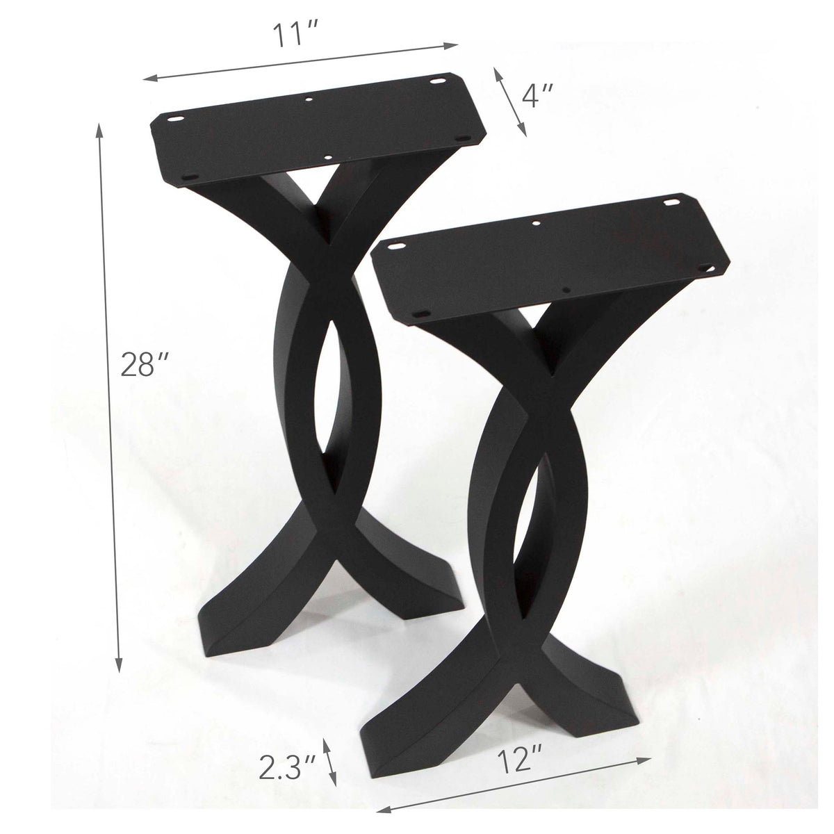 Rope-shaped Entryway Console Table legs, 1 Pair #ST3018B