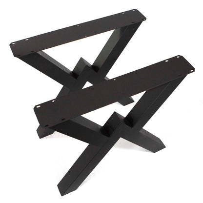 Black metal bracket on a white background