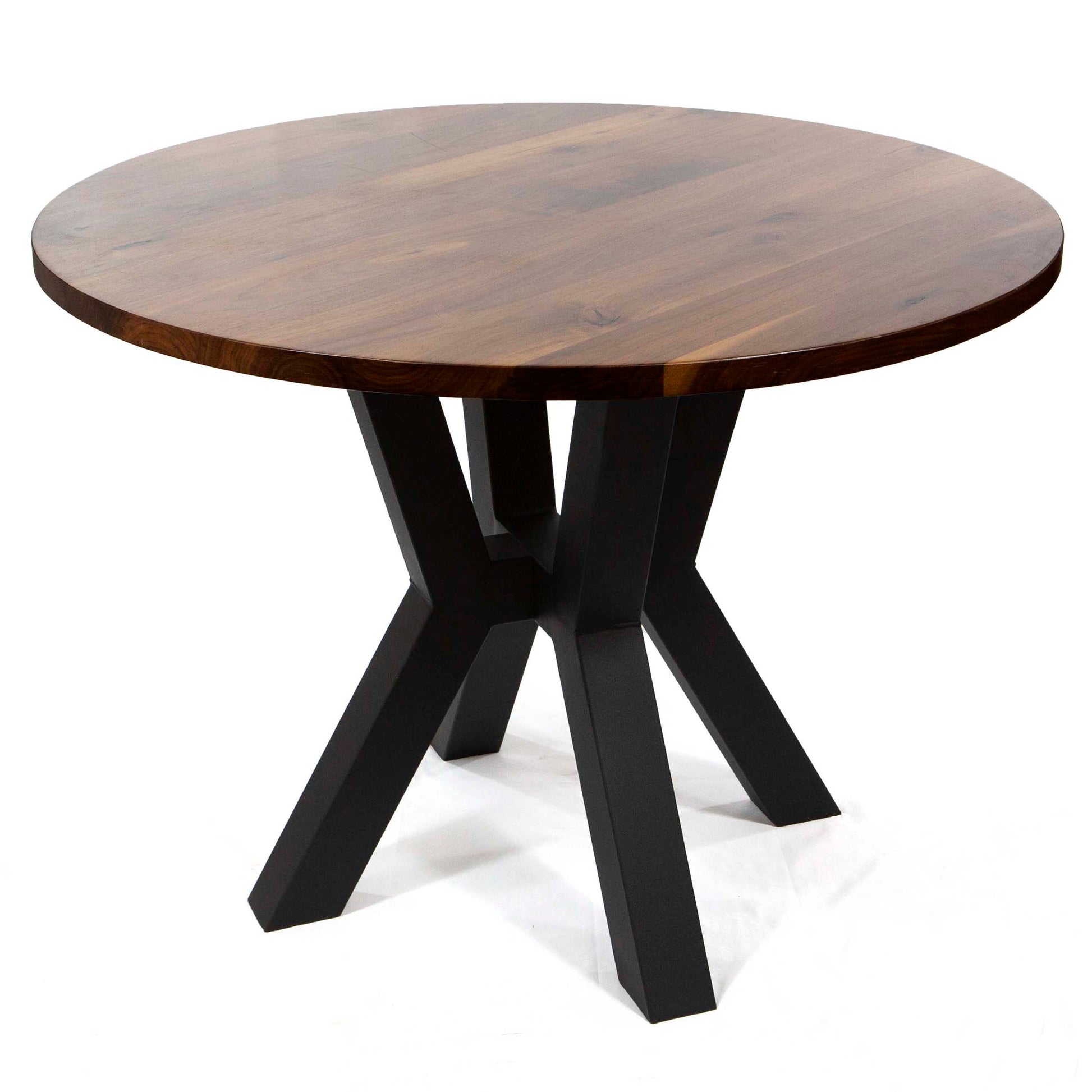 ST3311 black walnut round dining table
