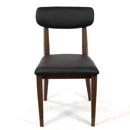 Brunel Metal Restaurant Chair, with Faux Leather Seat #SU200WN1BL