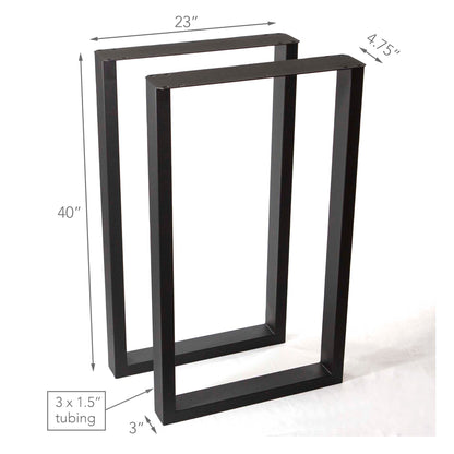 H40 x W23" Bar Height Pub Table Legs, 1 Pair #W5036N23