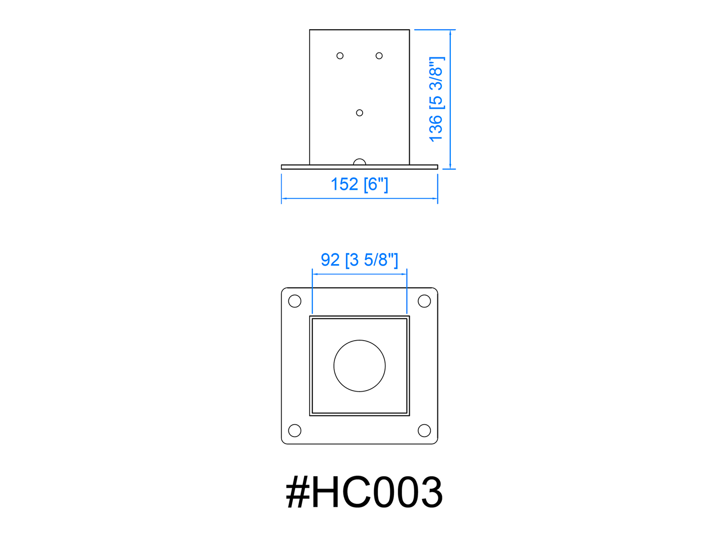 Post Bracket For Mailbox, #HC003