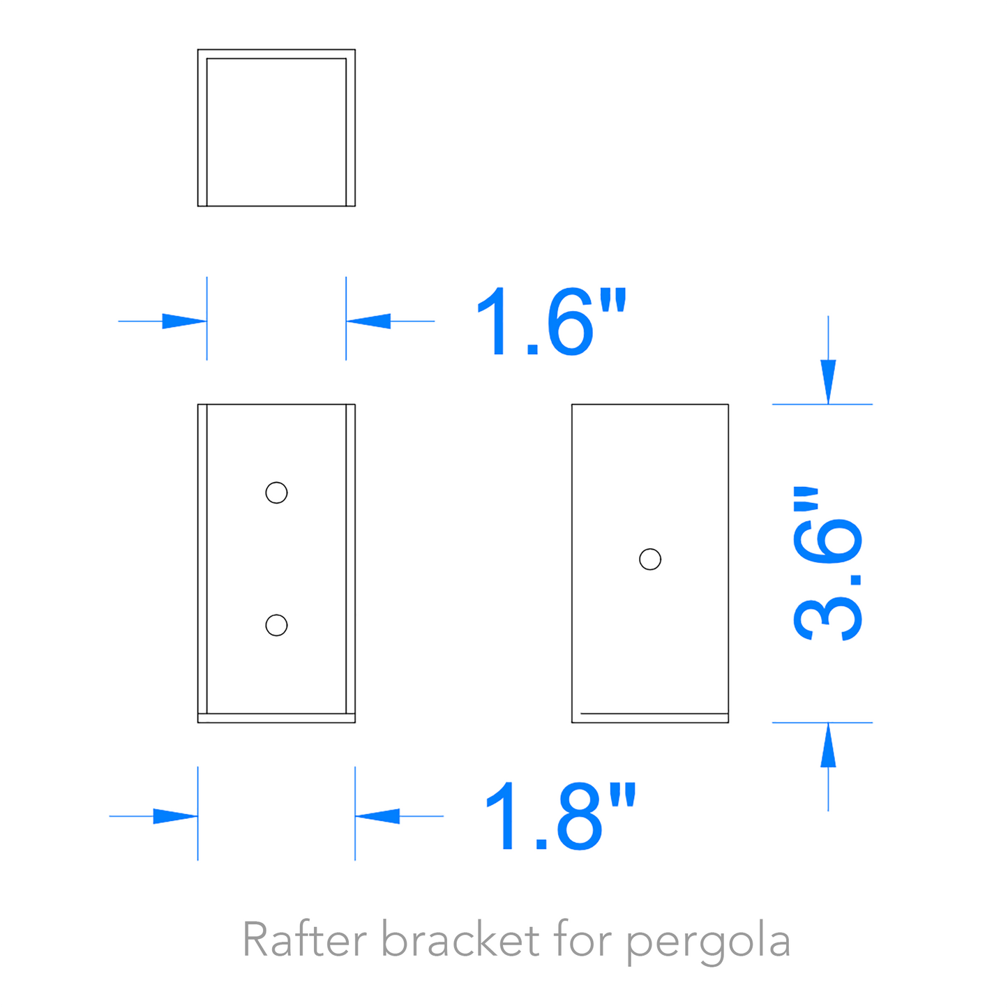 Rafter Brackets for Pergola, #PB01