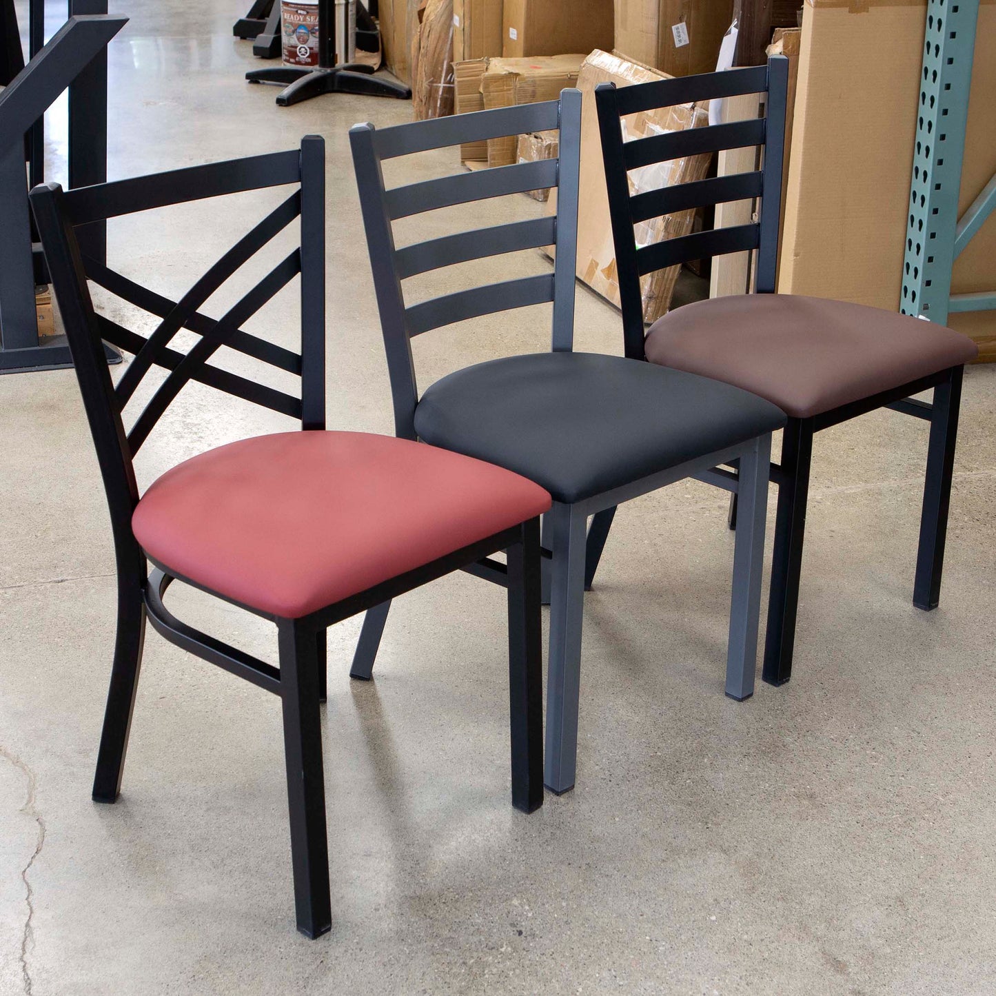 CK8028-BL1BL ladder back restaurant chair 