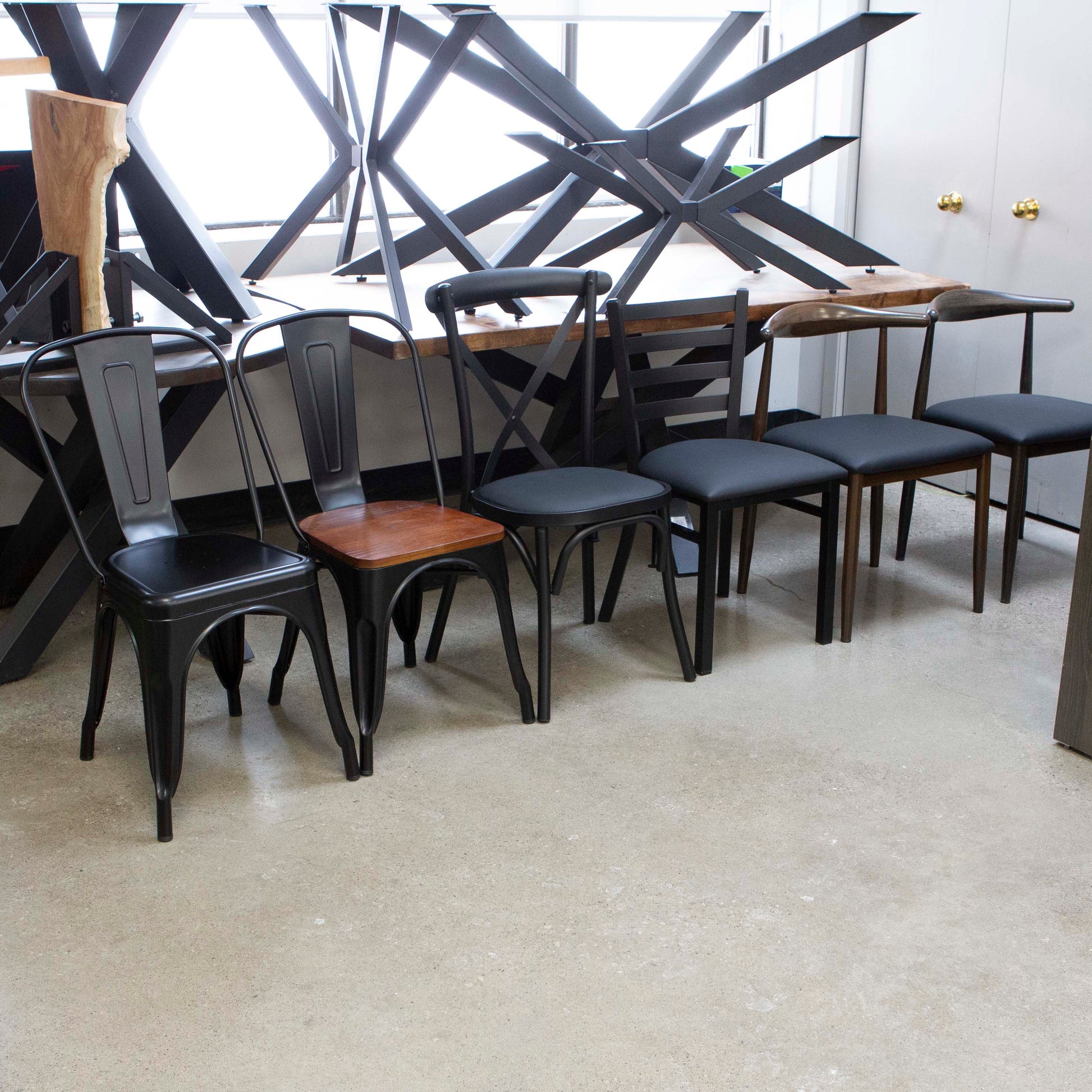 metal restaurant chairs