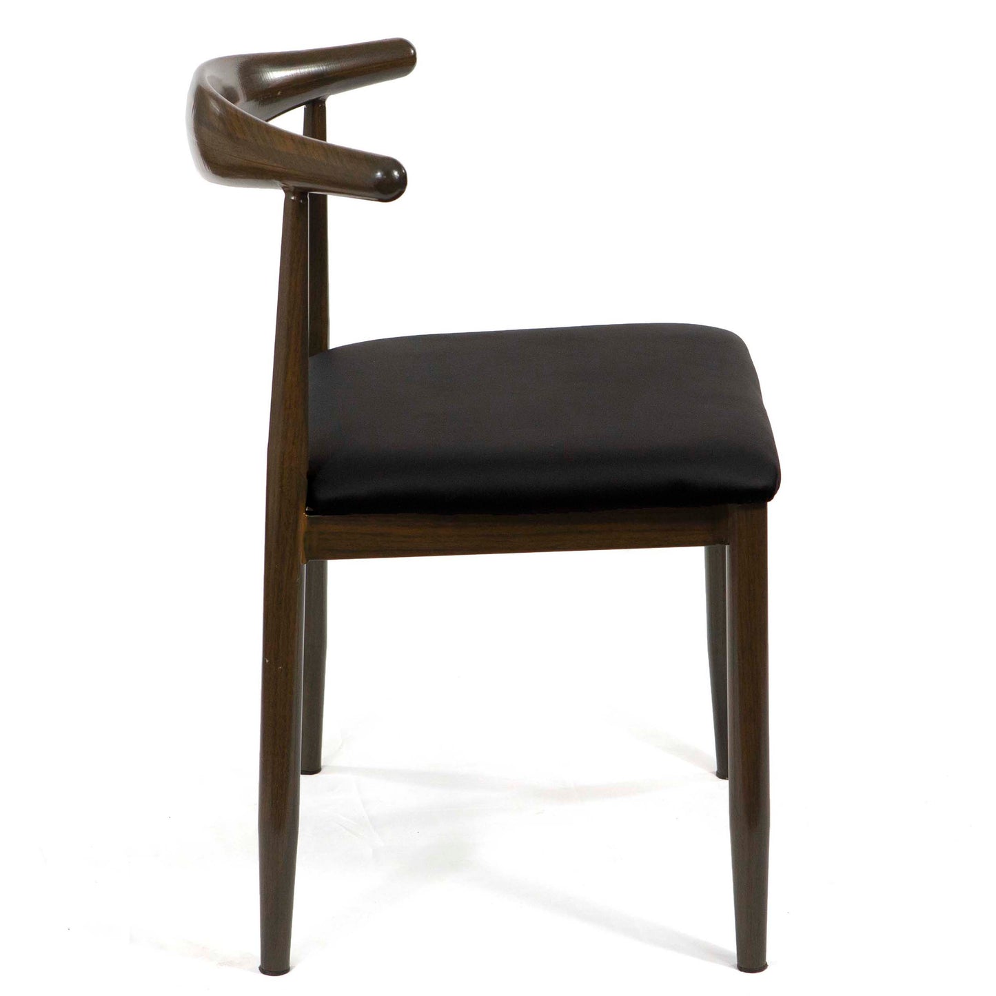 Horn Back Metal Restaurant Chair, Old Dark Walnut Color #Old-CK8014-WN