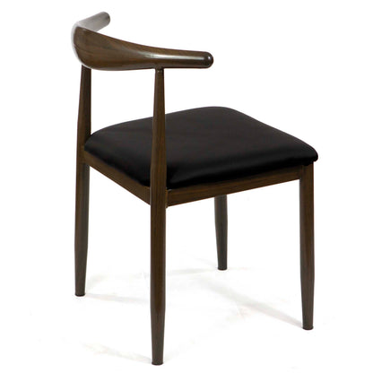 Horn Back Metal Restaurant Chair, Old Dark Walnut Color #Old-CK8014-WN