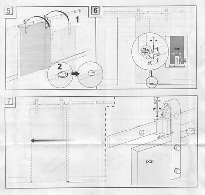 Barn Door Hardware Kit, Double Door #WH1D