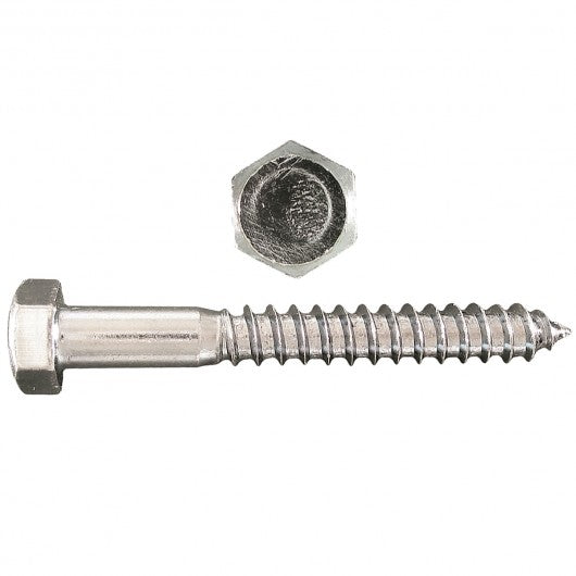 Hillman Paulin, Lag Bolt Wood Screws, Hex Head Zinc Plated (8 Variants)