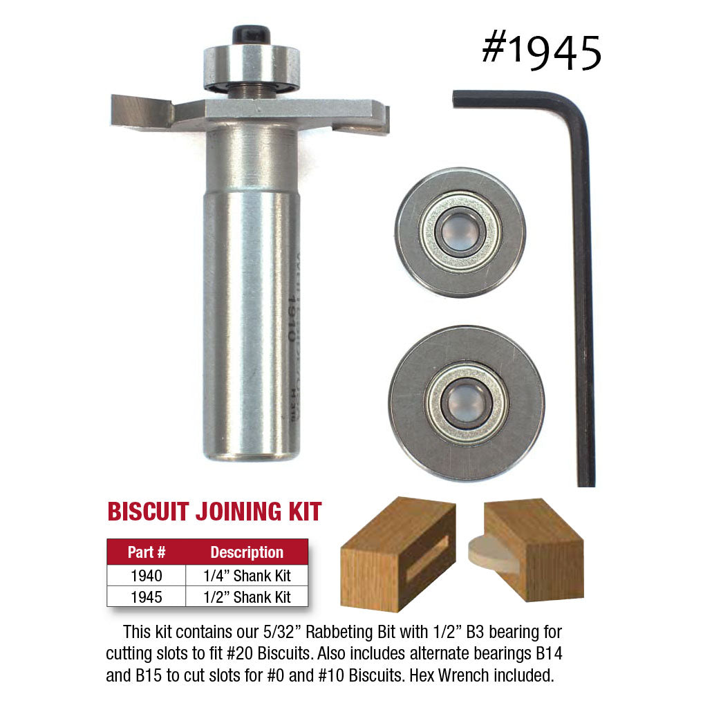 Whiteside, Biscuit Joining Kit (Rabbet)
