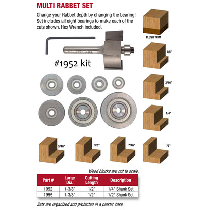 Whiteside, Rabbet Router Bits