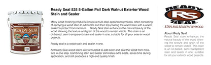 Ready Seal Exterior Wood Stain Sealer, 5 Gallon Pail