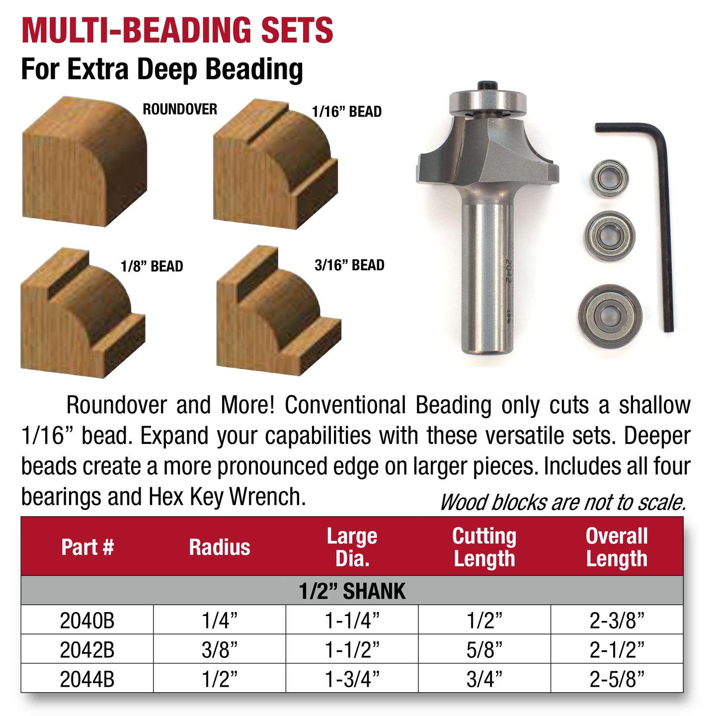 Whiteside, Roundover Router Bits