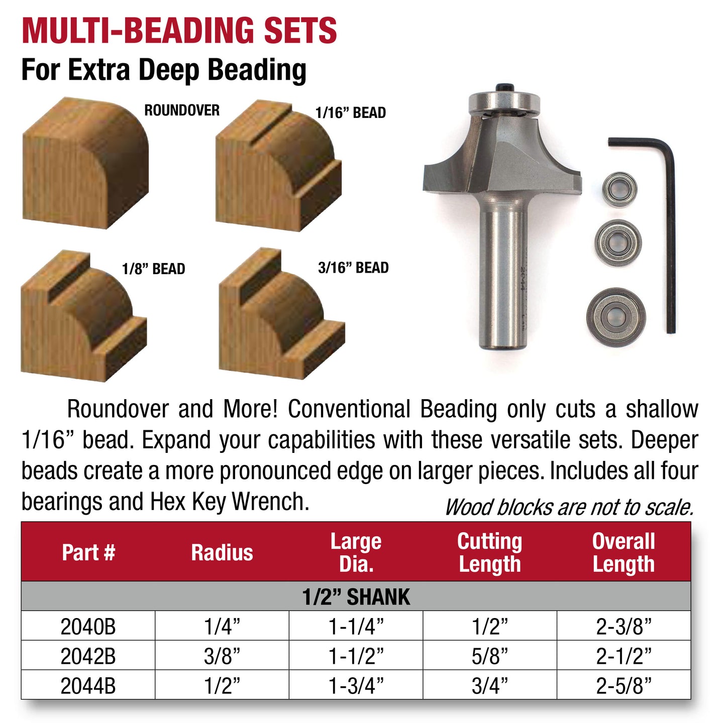 Whiteside, Roundover Router Bits