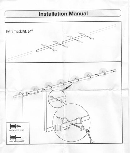 Barn Door Hardware Kit, Double Door #WH1D