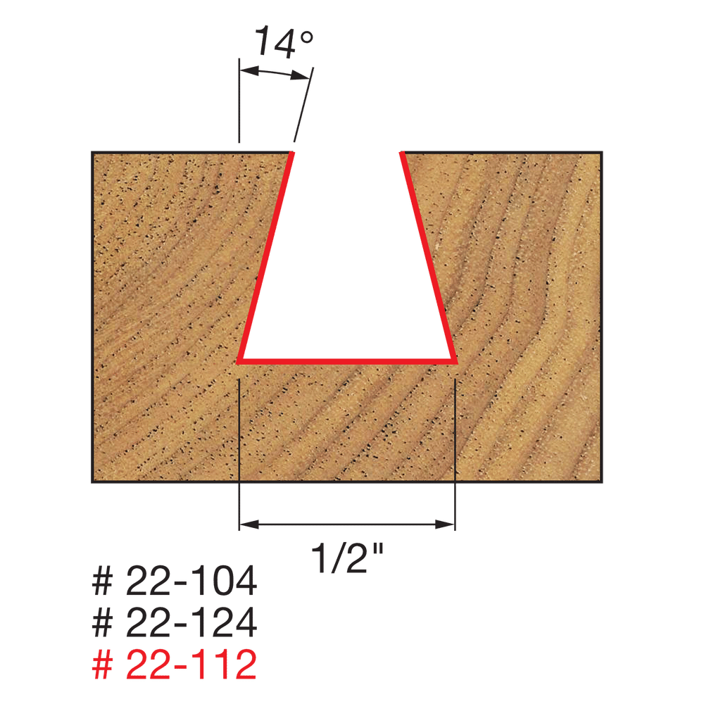 Freud 1/2" Dovetail Bit (22-104)