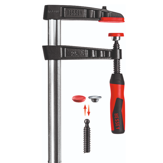 BESSEY F-Style Woodworking Clamps, Light Duty with 2K Handle, TGJ Series